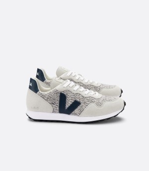 Veja Sdu Alveomesh Flannel Snow Boat Muške Tenisice za Trcanje Bijele Crne | USG7688BY