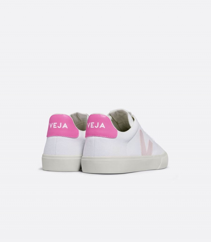 Veja Campo Canvas Petale Sari Muške Niske Tenisice Bijele Roze | FLZ9863TS