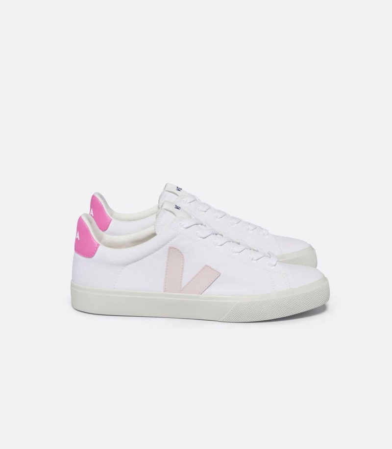Veja Campo Canvas Petale Sari Muške Niske Tenisice Bijele Roze | FLZ9863TS