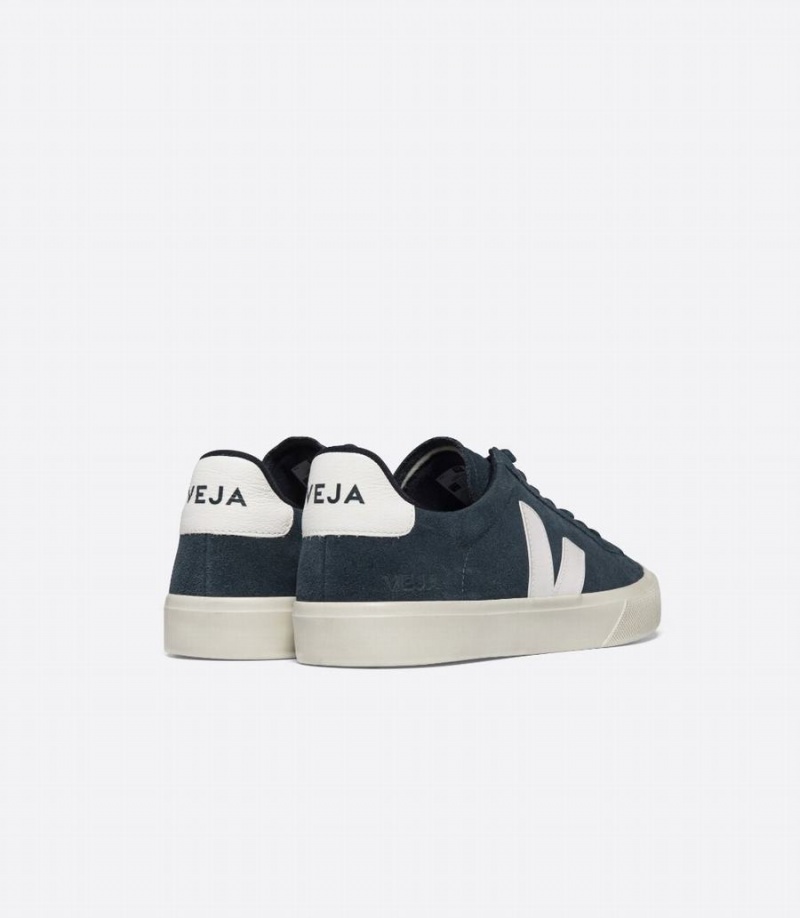 Veja Campo Suede Boat Ženske Niske Tenisice Plave Bijele | XFH5329HG