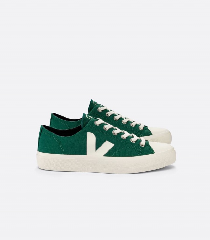 Veja Wata II Low Canvas Poker Muške Niske Tenisice Zelene | ROM3853TR